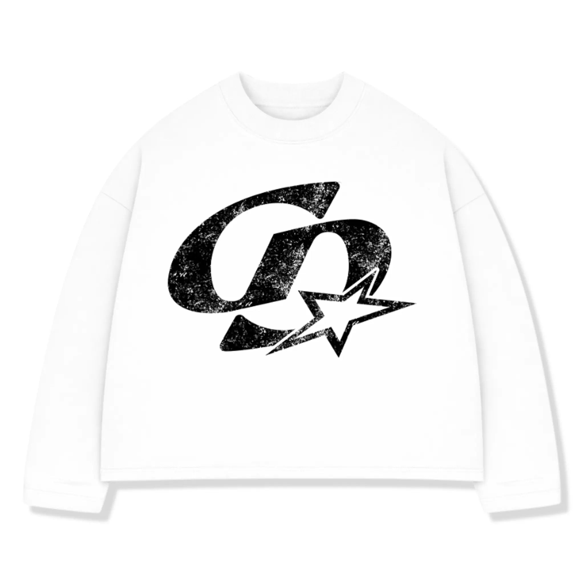 Front View of Cardair CD Star L/S White T-Shirt